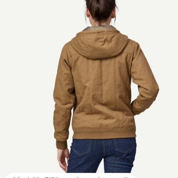 Patagonia Women's All Seasons Bomber Hoody Work Jacket Small S Coriander Brown - Picture 6 of 10